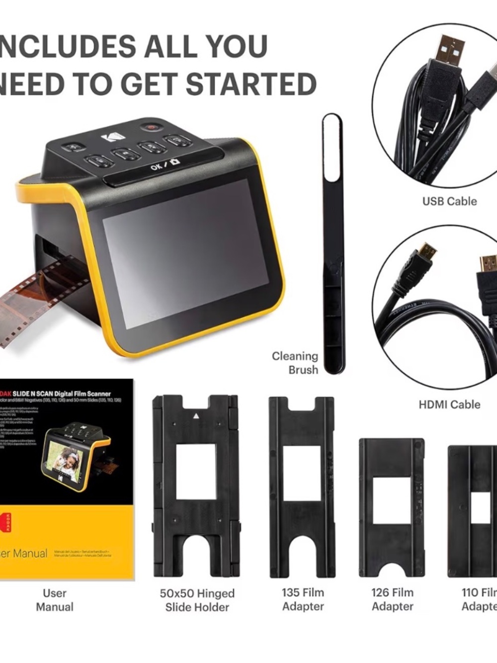 Kodak Slide N Scan Film & Slide Scanner, 5" LCD Screen, 135/110/126mm - Picture 4 of 4